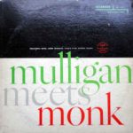 Obal prvního vydání Thelonious Monk And Gerry Mulligan: Mulligan Meets Monk (1957, Riverside Records)