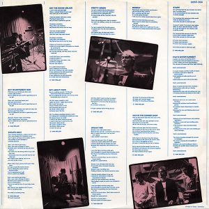 Vnitřní strana obálky LP desky The Jam: Sound Affects (1980, Polydor)