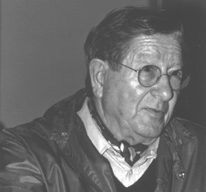 Jazzový skladatel a producent Teo Macero, 11. 5. 1996 na první konferenci o Miles Davisovi (Washington University v St. Louis, MO. (Credit photo: Catherine Rankovic, Wikimedia, Creative Commons Attribution-Share Alike 2.0 Generic)
