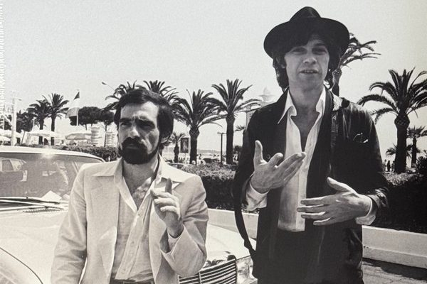 Martin Scorsese a Robbie Robertson na obalu kompilace Filmworks: Insomnia (2025, Omnivore Recordings)