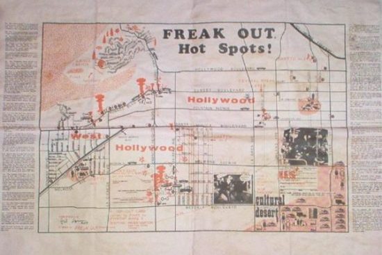 Za dolar si bylo možné objednat mapu Freak Out! Hot Spots. Vedla ke klubům, restauracím a dalším místům losangeleské scény.