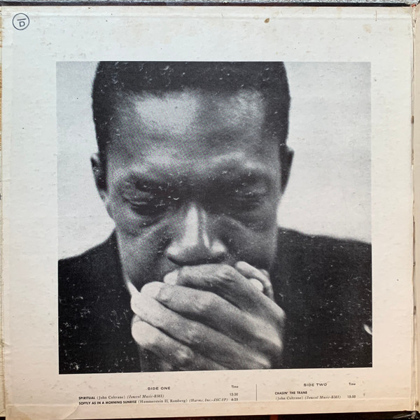 Vnitřní strana obalu LP John Coltrane: "Live" at the Village Vanguard (1962, Impulse! Records)